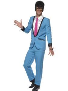 Man in a Light Blue Suit, Pink Tie, and Black-rimmed Glasses — Costumes Galore in Maroochydore, QLD