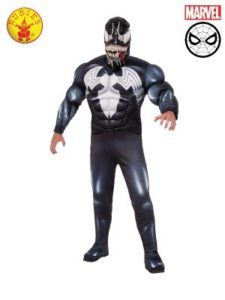 Venom Costume, Gray and Black With Muscle Padding, Marvel Logo, Rubie's Logo — Costumes Galore in Maroochydore, QLD