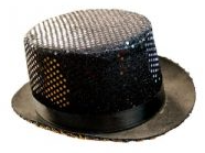 Black Sequined Top Hat — Costumes Galore In Maroochydore, QLD