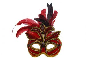 Red and Gold Masquerade Mask — Costumes Galore In Maroochydore, QLD