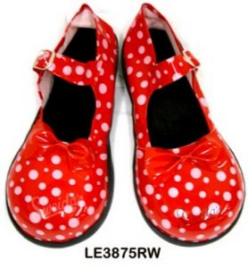 Red Polka-dot Shoes With Bows — Costumes Galore In Maroochydore, QLD