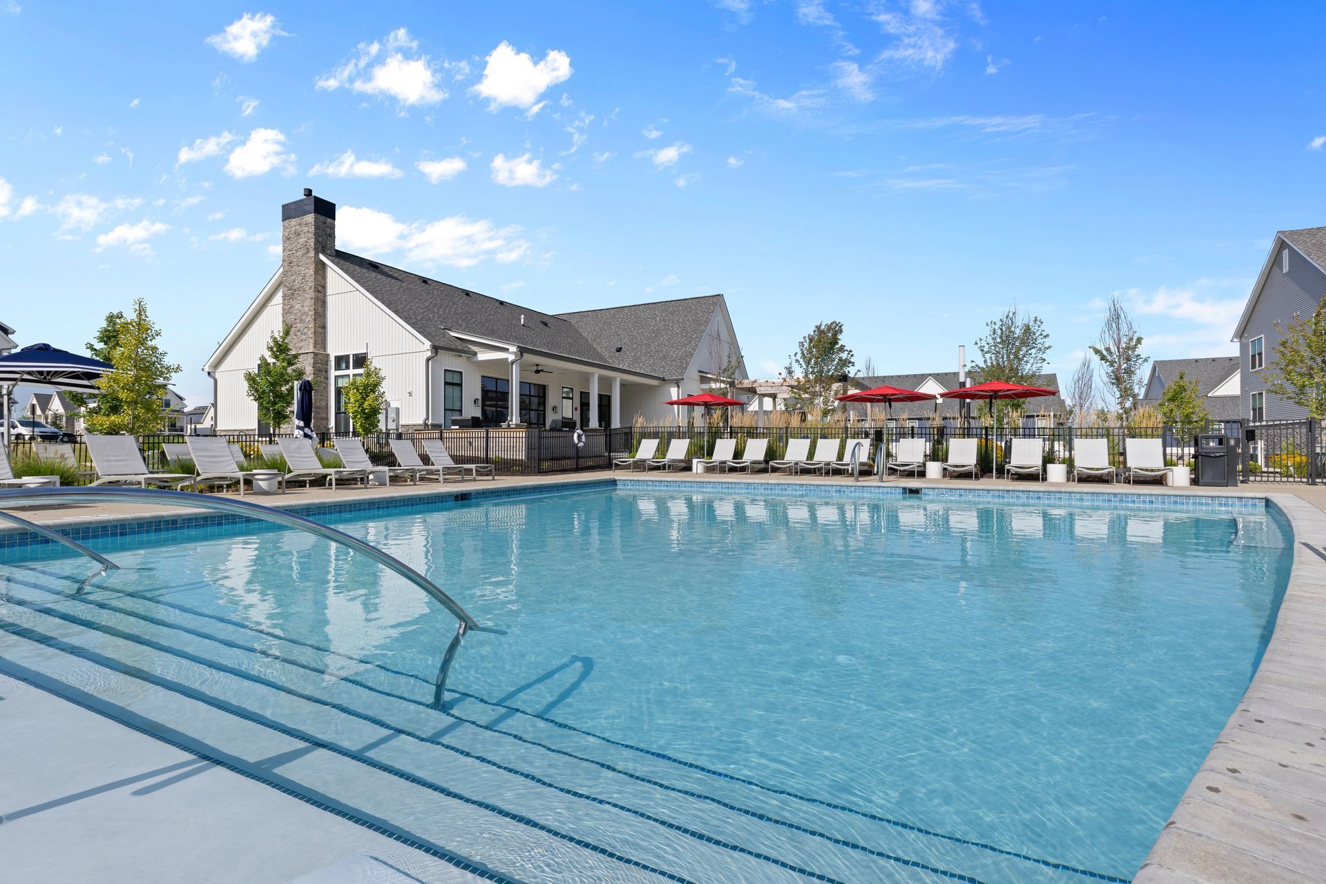 Aerial view of pool