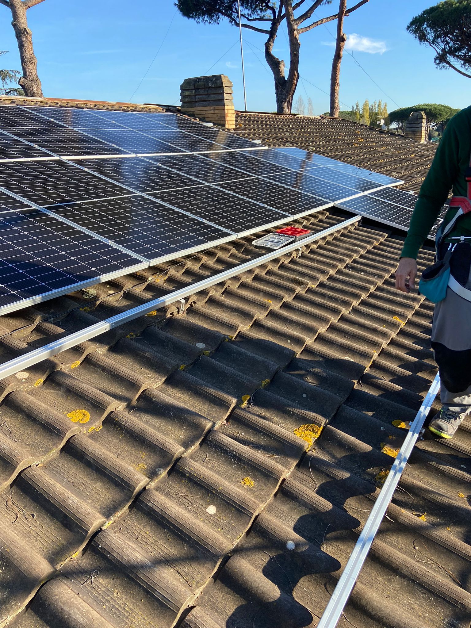 pannelli fotovoltaici su un tetto