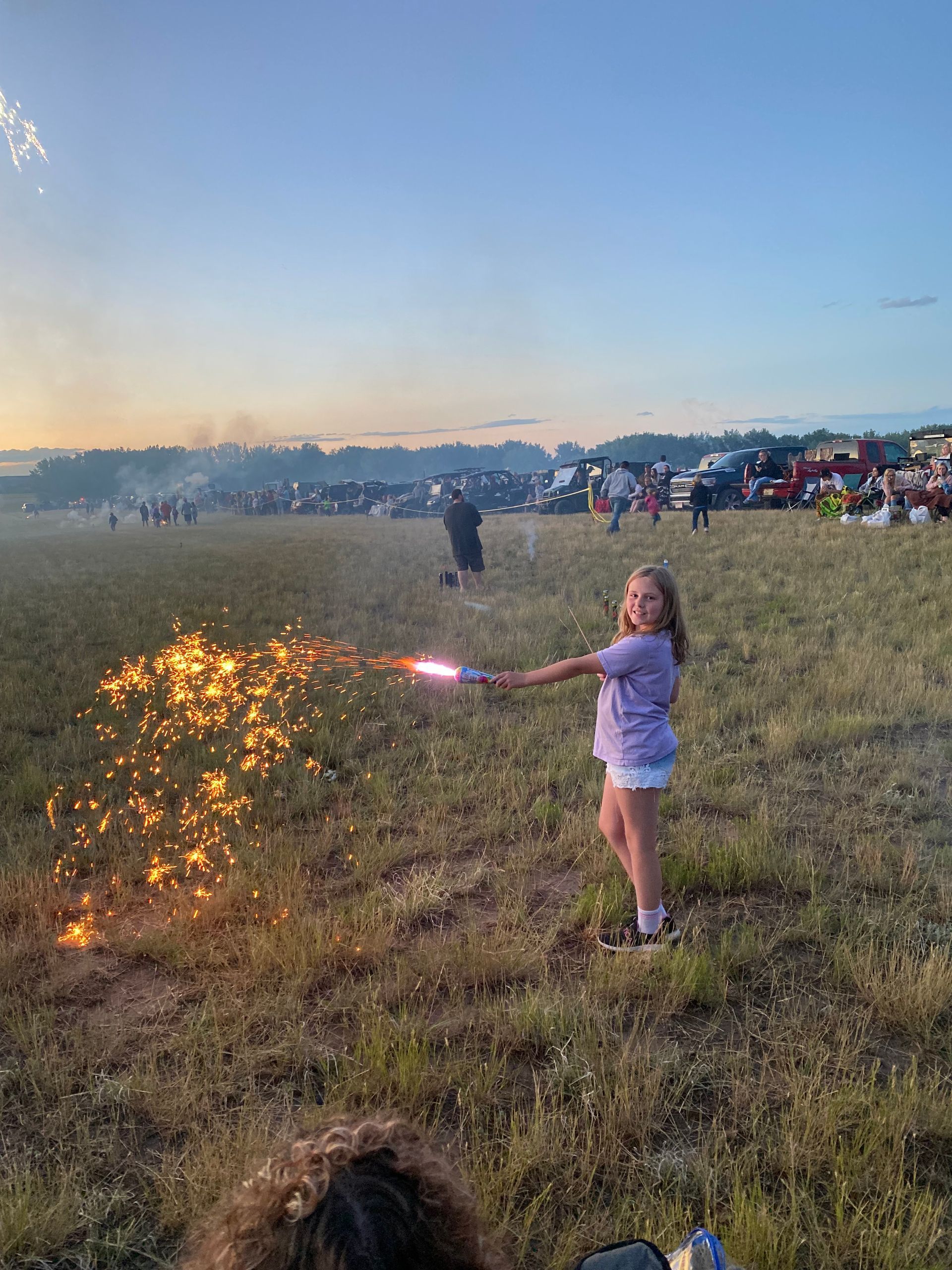 girl with firework