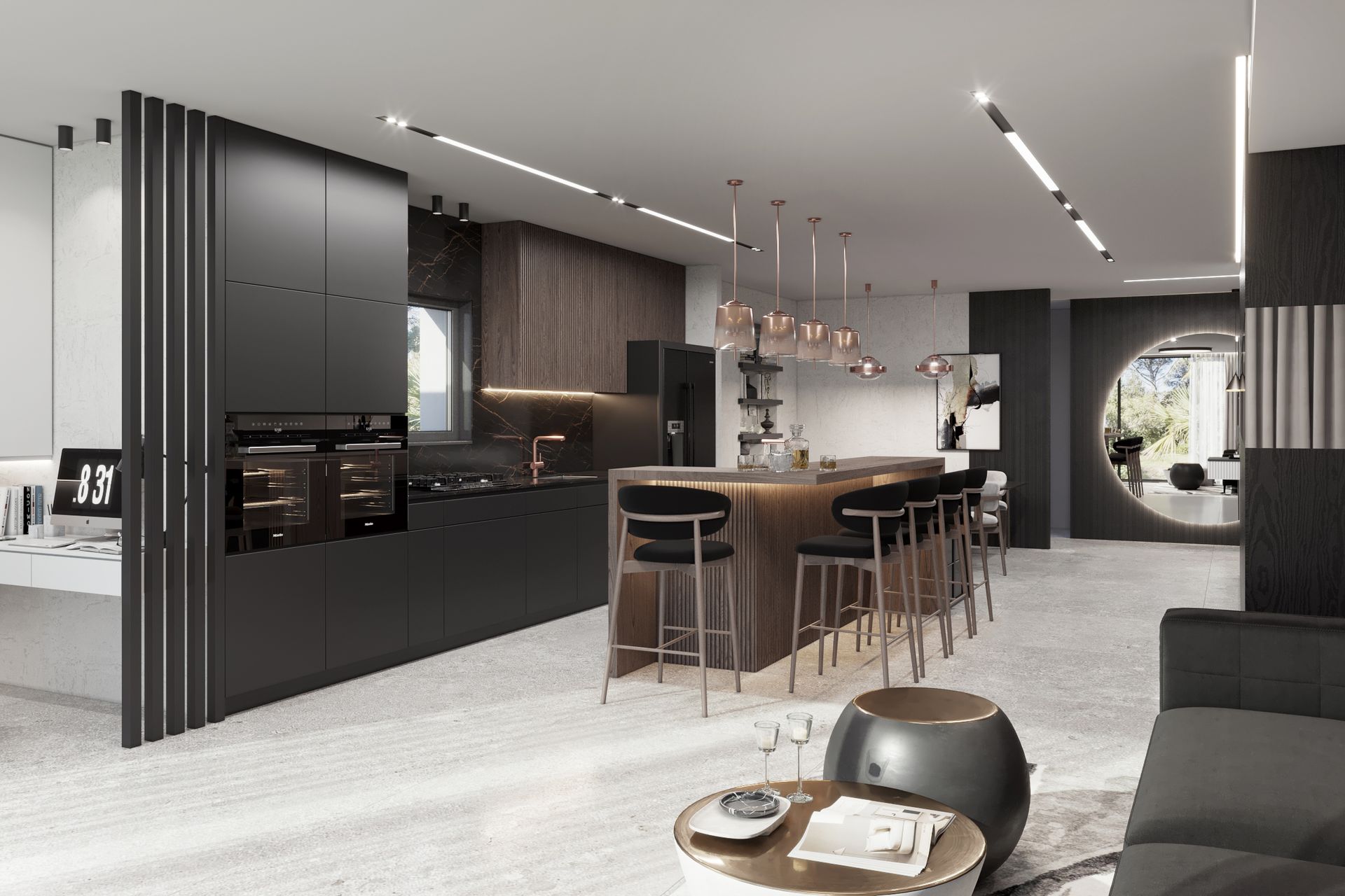 עיצוב מטבח שחור