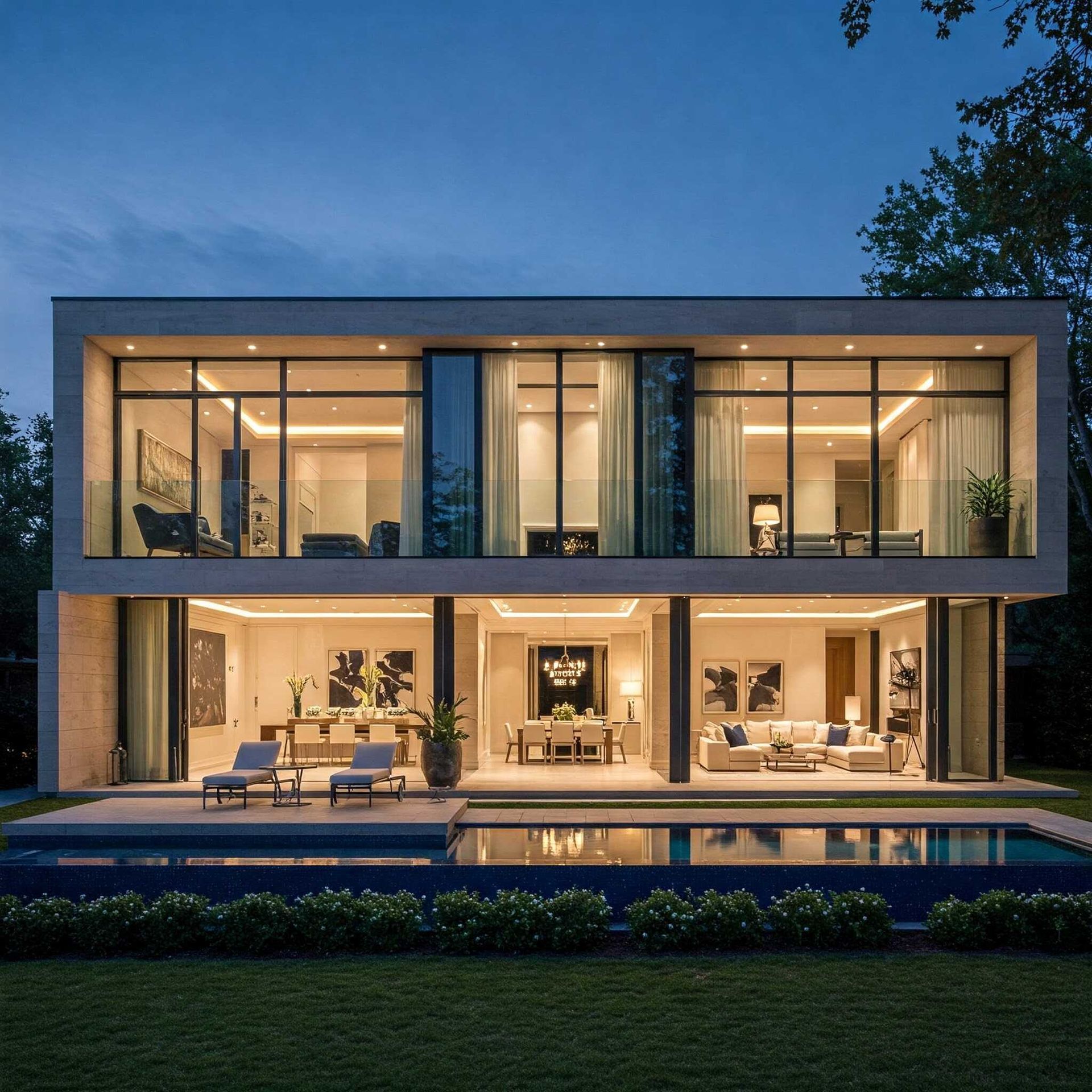 תכנון תאורה חכמה בסלון מודרני