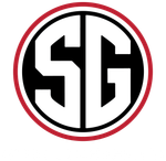 Black and white SG logo inside a red-outlined circle