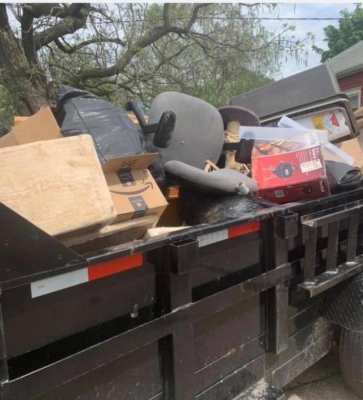 Dumpster Filled With Lots of Junk – Appleton, WI - Errands & Property Maintenance 