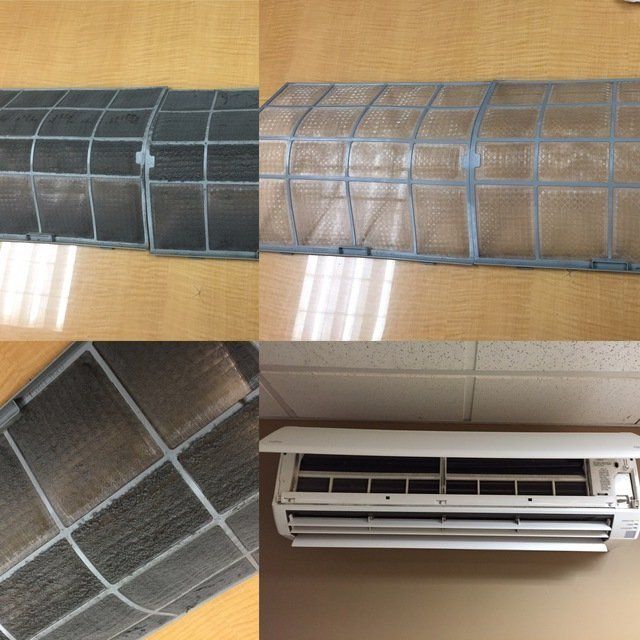 air conditioner filter cleaning by GallettAir Inc.