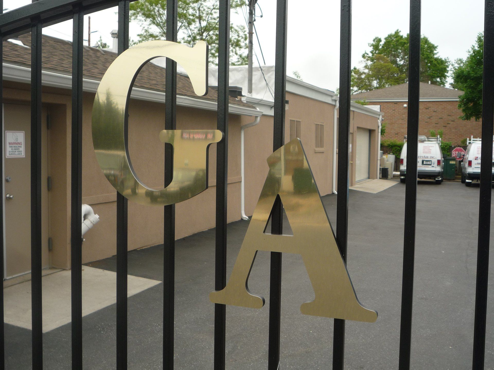 Gallett Air logo on fence