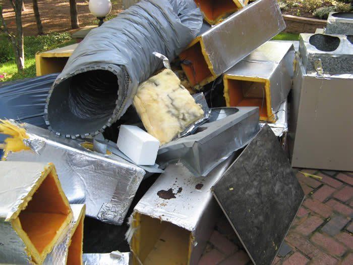 old air duct system taken out