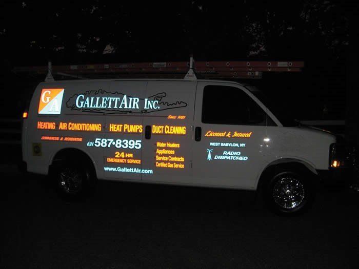 work van at night