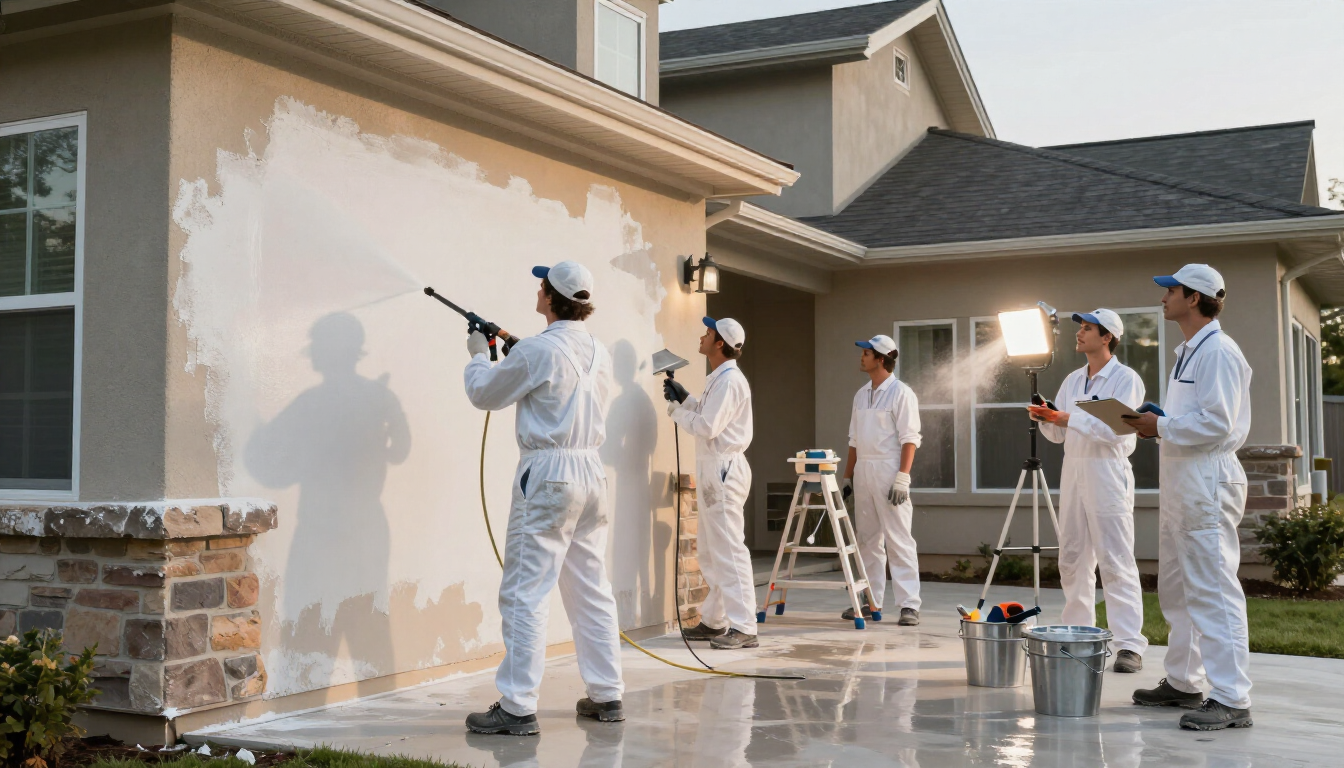 Equipo profesional de Decoraciones Esparza trabajando