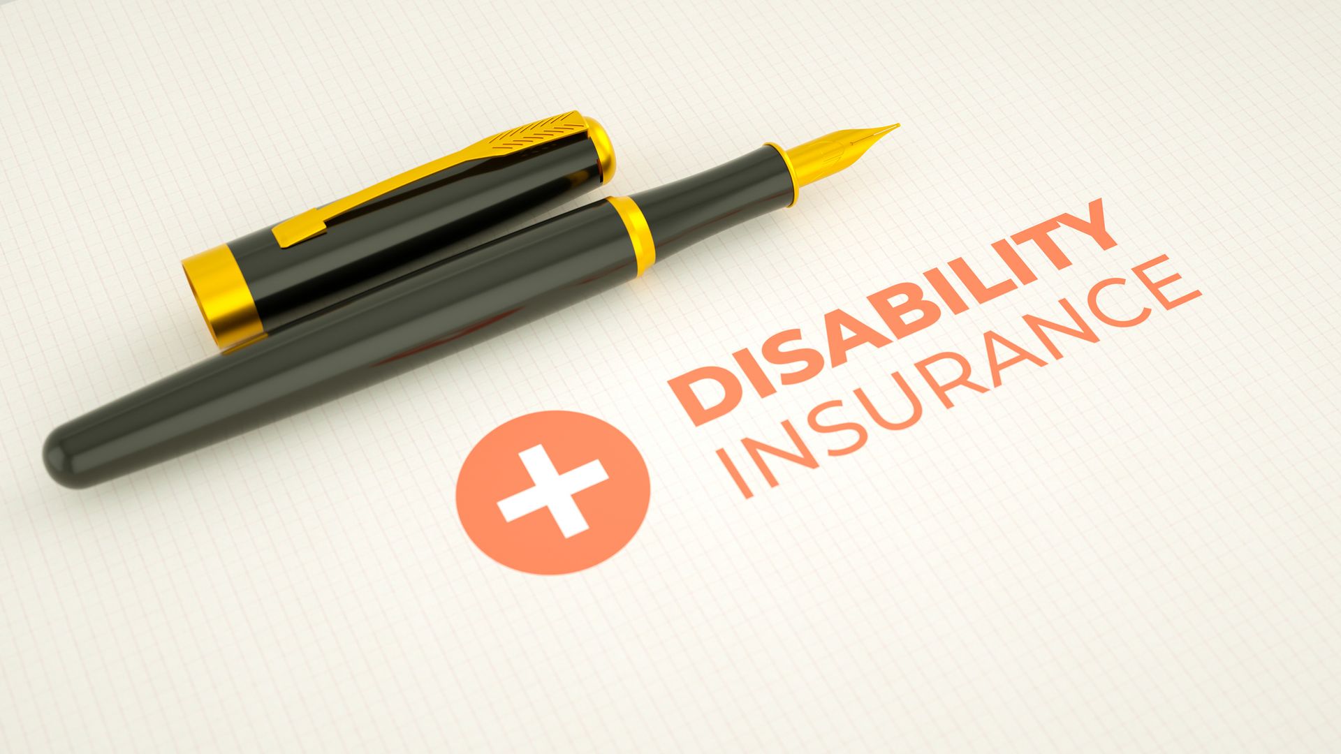 Black and gold fountain pen on a page with