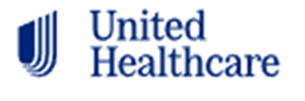 United Healthcare logo with a dark blue symbol and text in blue.