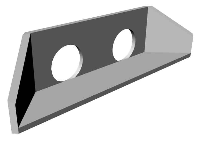 Gray Metal Bracket With Two Circular Holes — Graham's Precast Concrete Products Pty Ltd in Kyogle, NSW