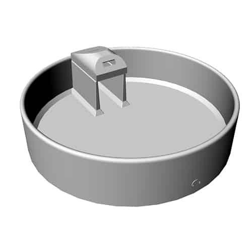 Gray, Circular Animal Water Bowl — Graham's Precast Concrete Products Pty Ltd in Kyogle, NSW