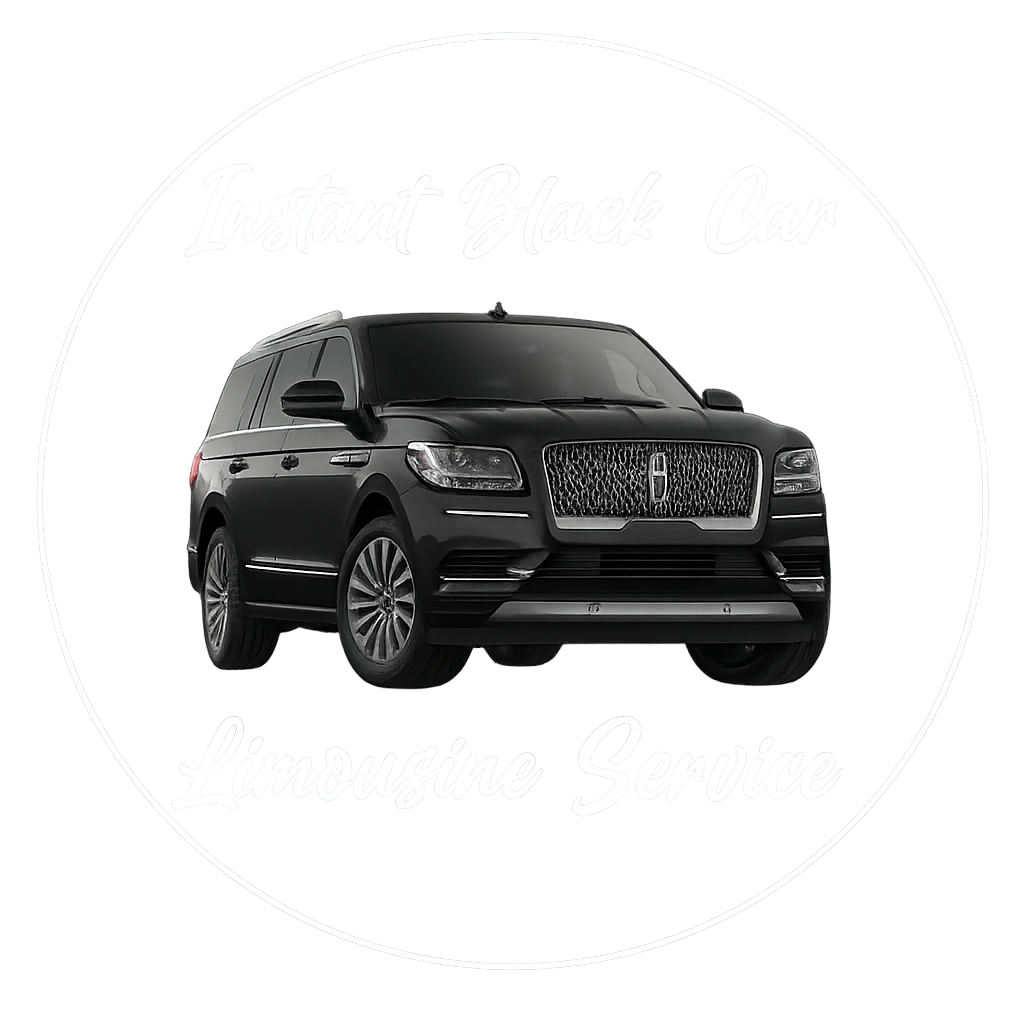 A black lincoln navigator is shown on a white background.
