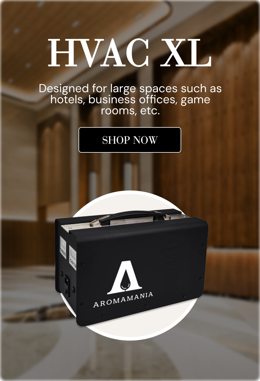 An advertisement for hvac xl designed for large spaces such as hotels , business offices , game rooms etc.