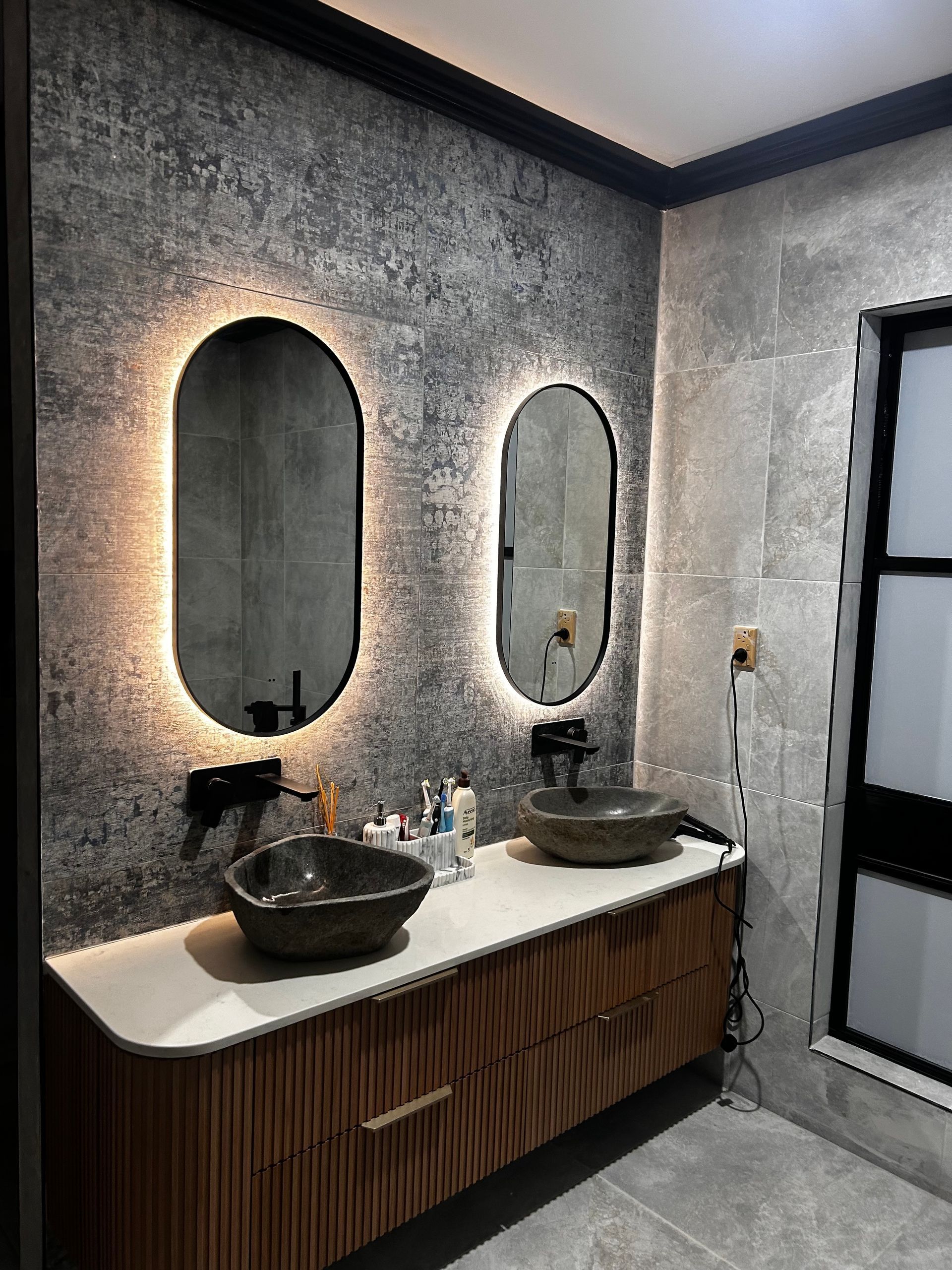 Modern Bathroom With Oval Mirrors —  2easy Property Maintenance in Bendigo, VIC