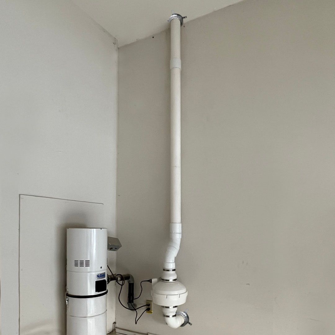 Fan unit installed in a garage with no above living space