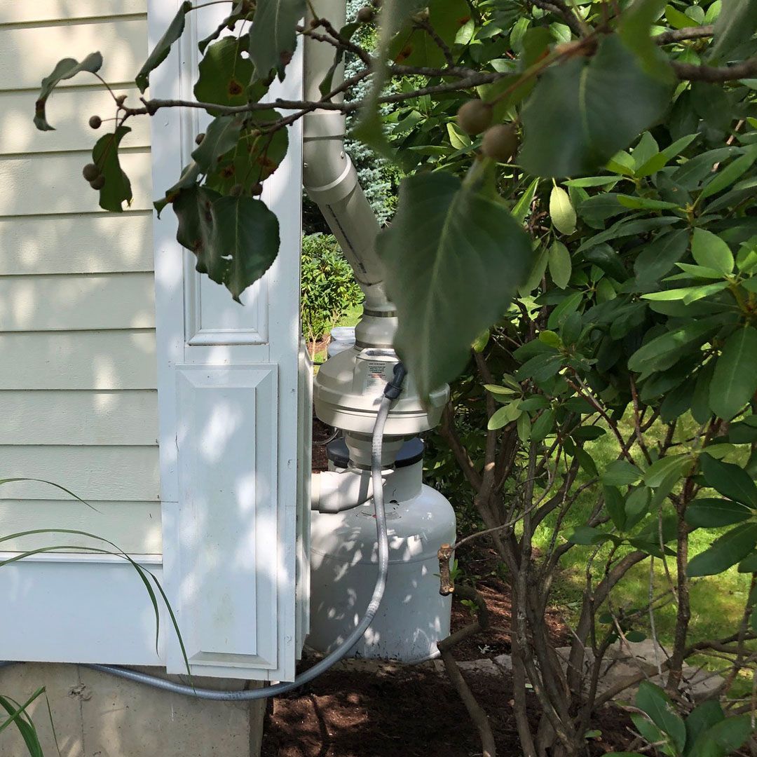 Discreet installation of a radon mitigation system