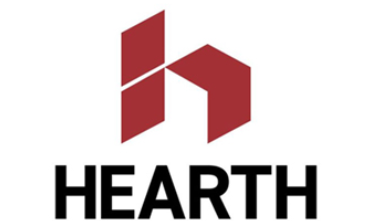 A hearth logo with a red h on a white background