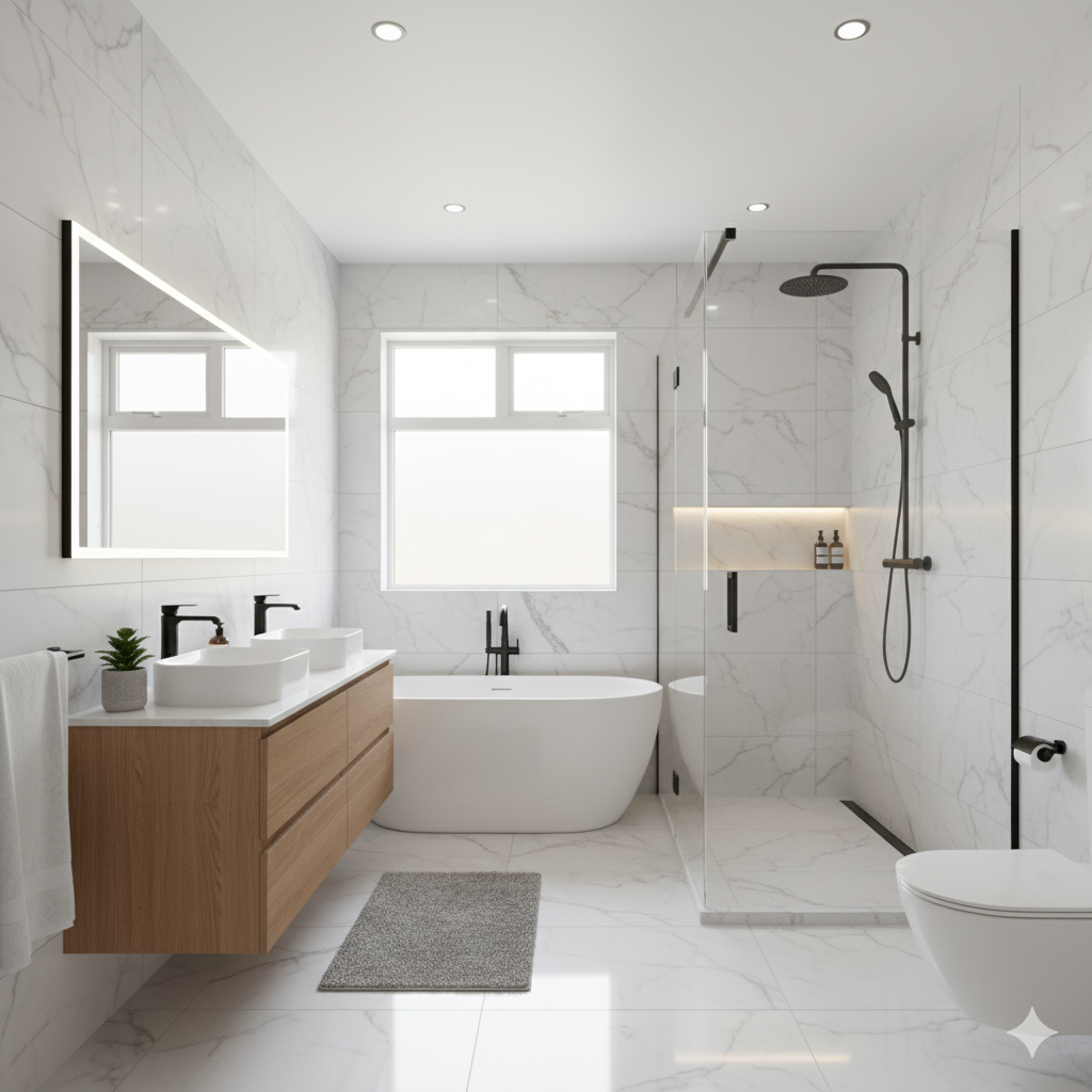 beautifully renovated bathroom