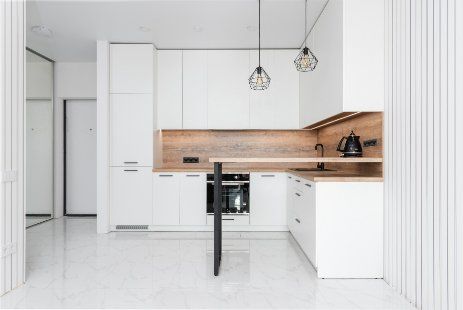 Beautifully polished concrete floors on a kitchen on a residential property in Bendigo VIC.