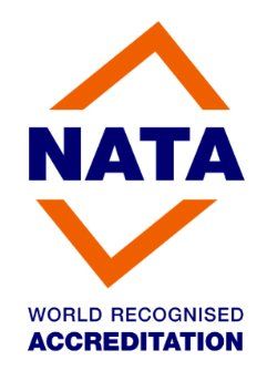 NATA accreditation logo: Blue 
