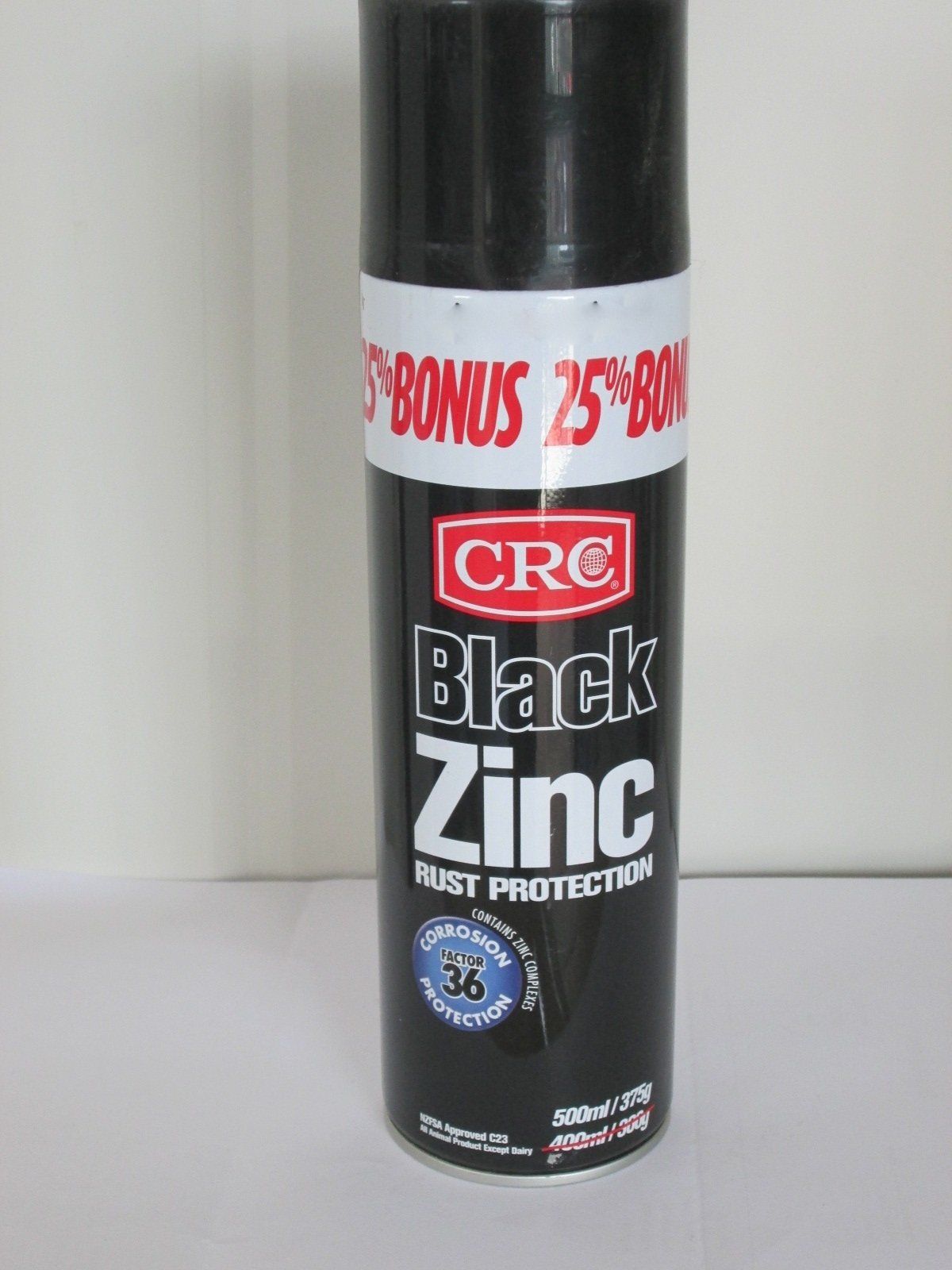 CRC black zinc rust protection