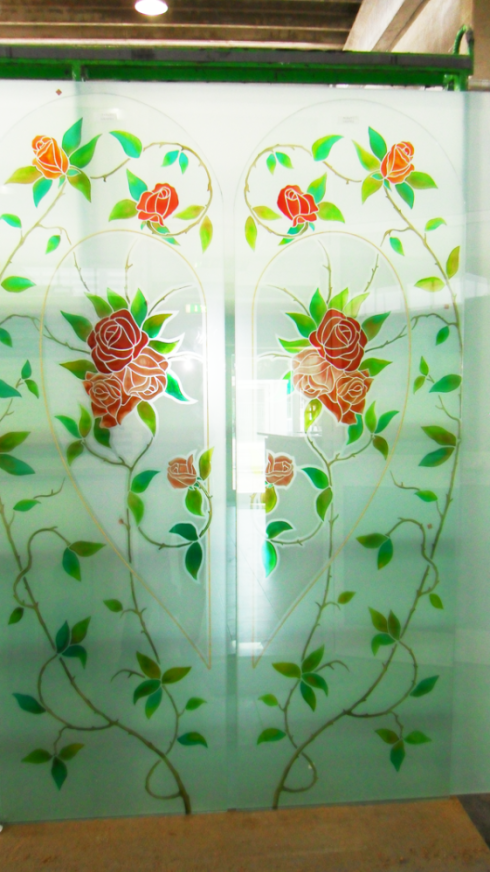 Decorazione di un vetro da arredo