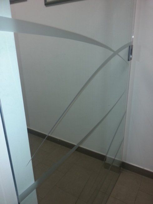 Parete in vetro da arredo