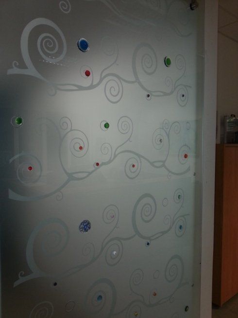 Serigrafia su parete in vetro