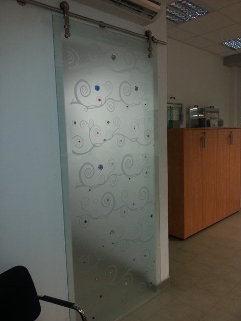 Vetro da arredo con motivo serigrafato