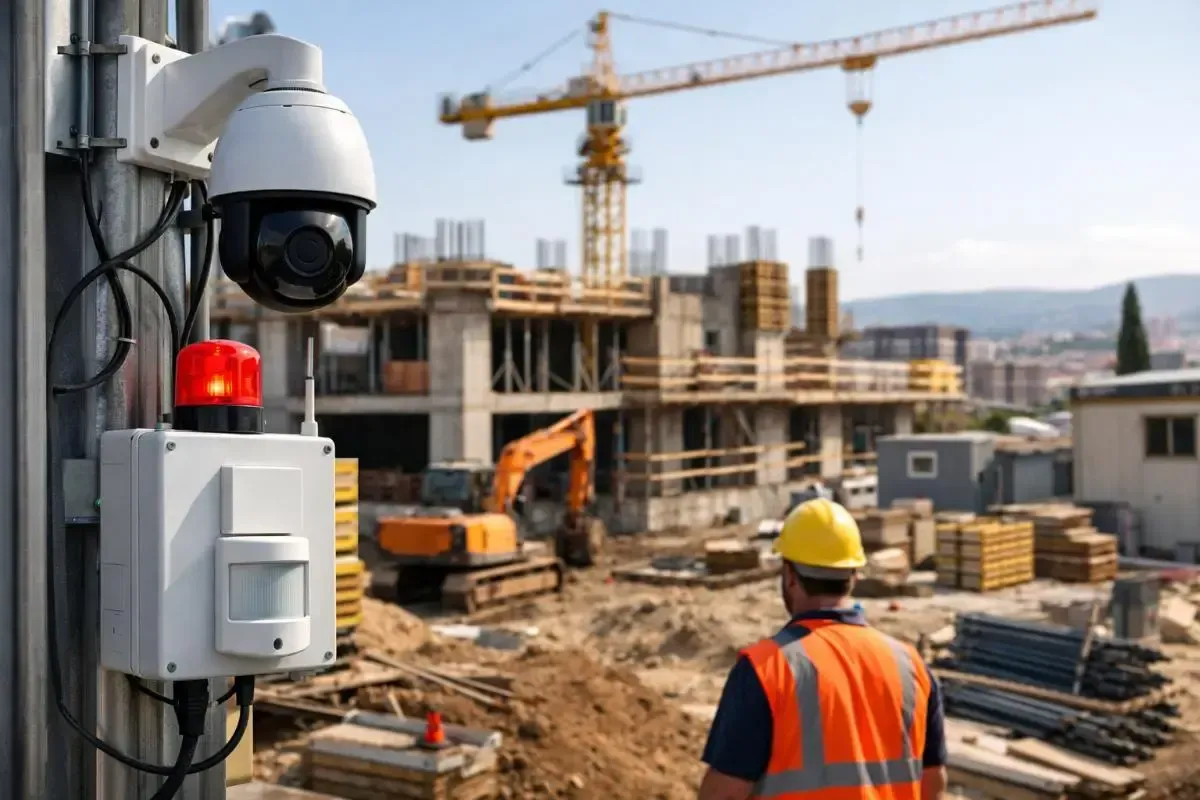 cantiere edile con videosorveglianza