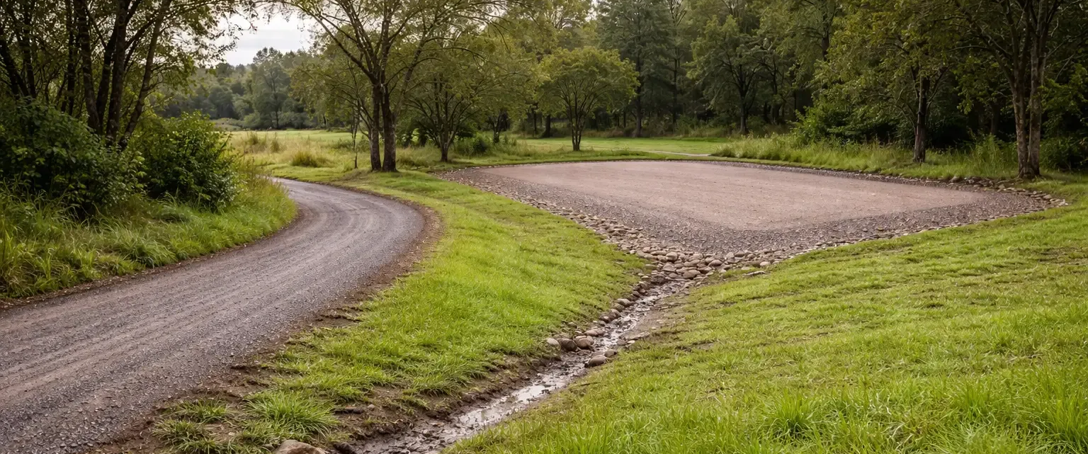 New access road and shed pad on a rural property near Crows Nest, QLD