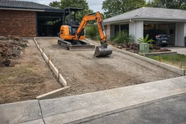 Residential driveway preparation in Harlaxton, Toowoomba