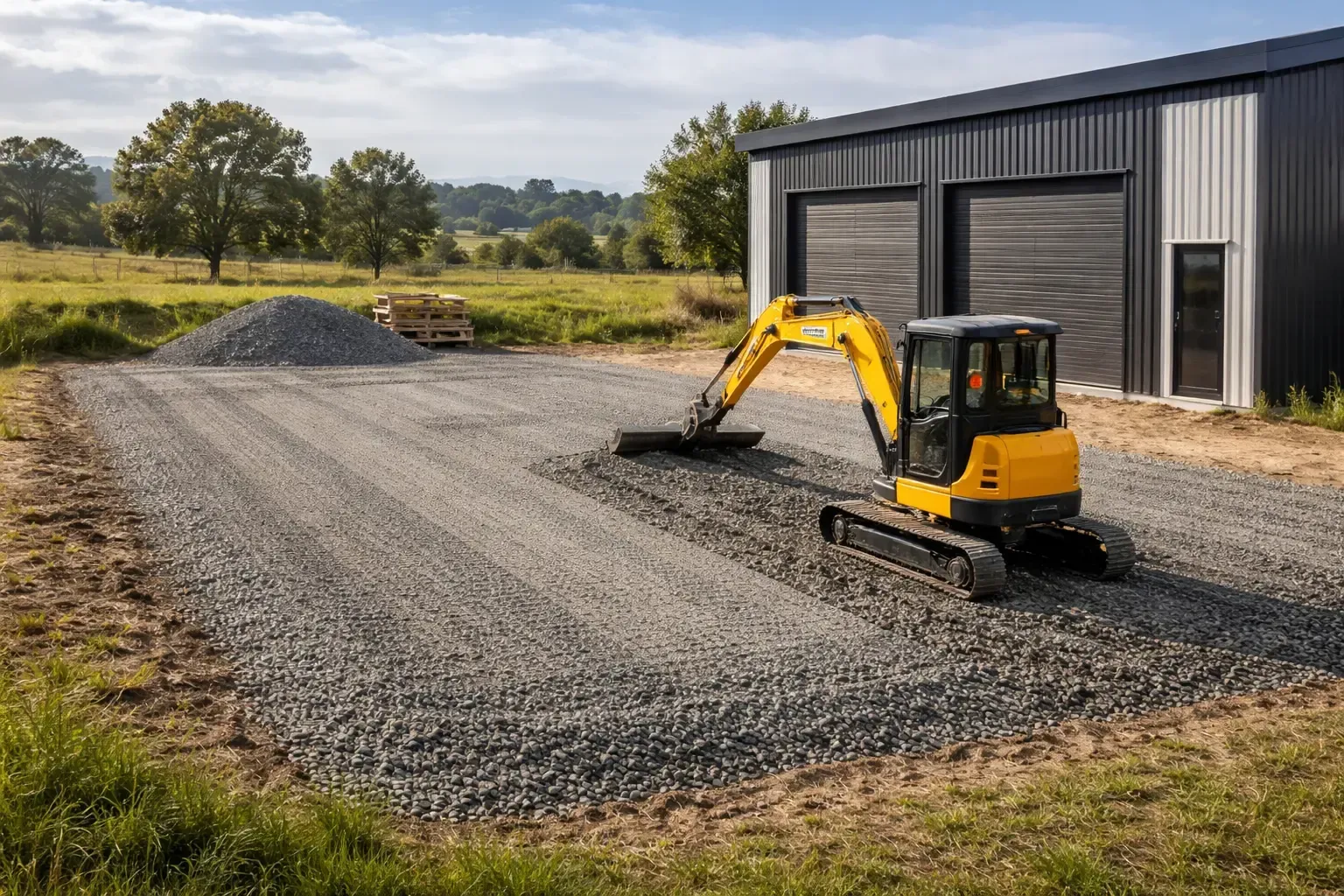 Build-up & trim on a rural pad near Ducklo