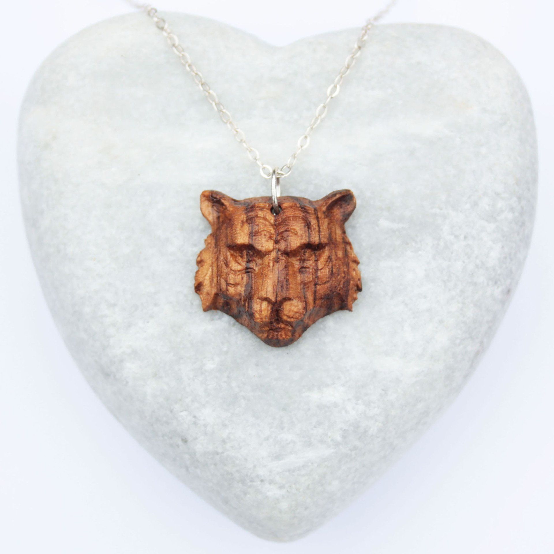3d tiger wood necklace lion wood necklace bear wood necklace zebrano oak walnut