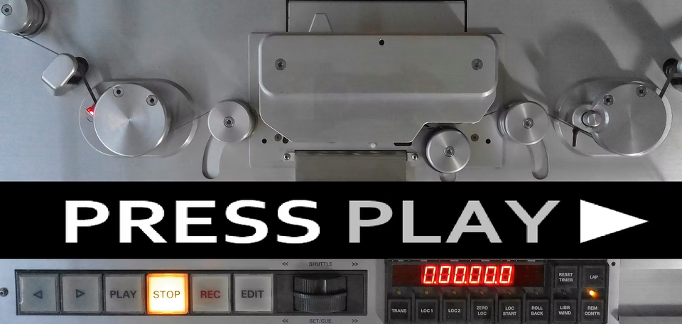 A reel-to-reel tape recorder with 