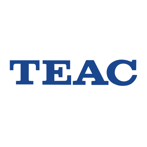 TEAC logo in dark blue letters on a white background.