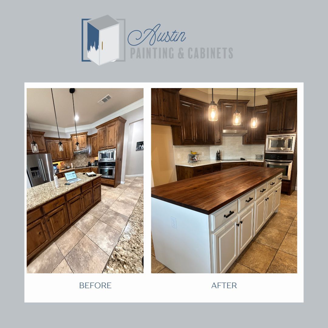 before and after photos of liberty hill kitchen remodel