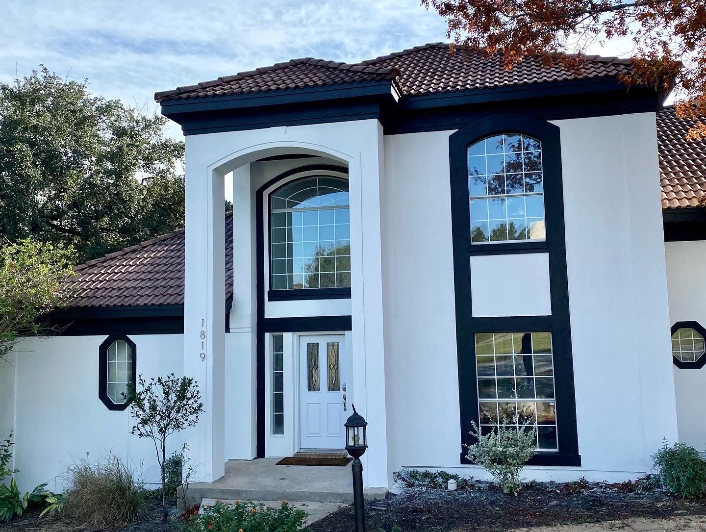 Exterior painting project in West Austin completed for a repeat client of Austin Painting and Cabinets
