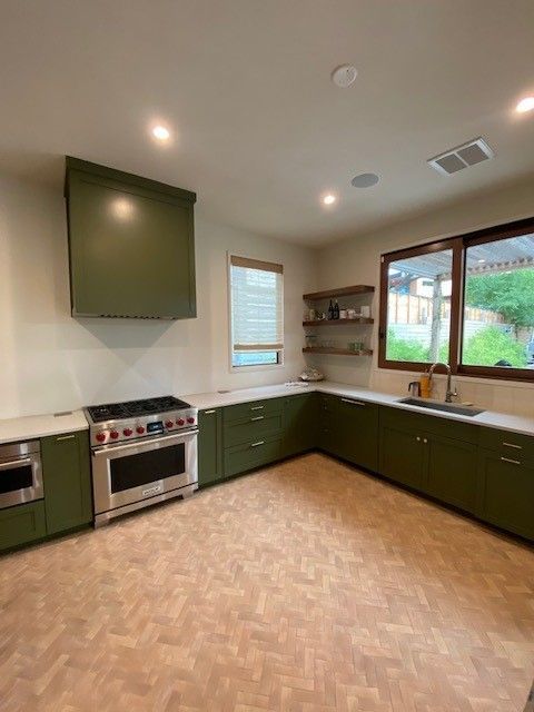 Home in the Zilker area of Austin TX with cabinet painting completed by Austin Painting and Cabinets