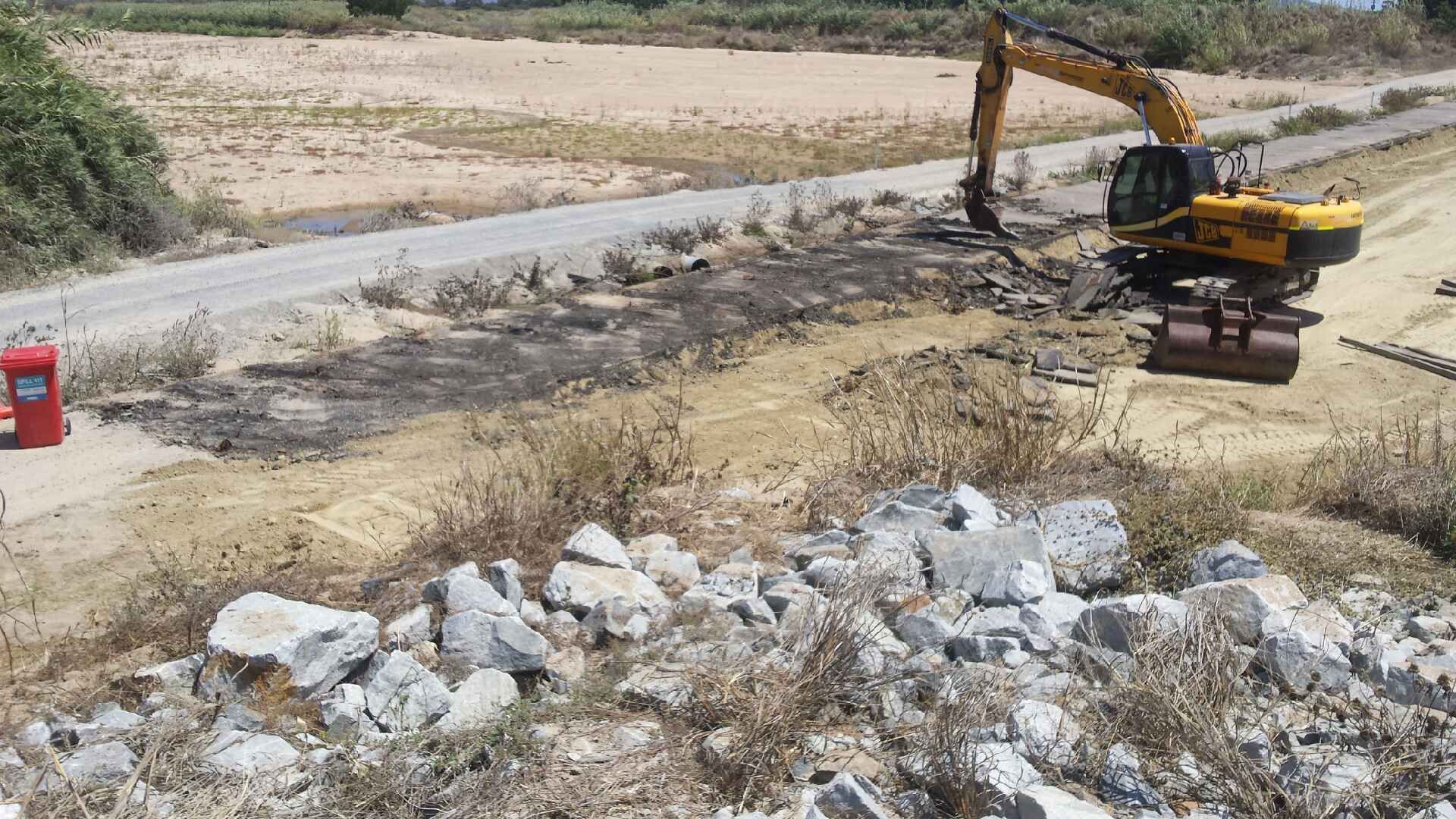Excavator Working on Canal - Excavation in Bowen, QLD