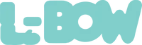 The word bow is written in blue letters on a white background.