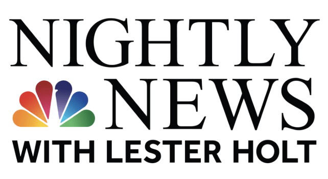 The logo for nightly news with lester holt