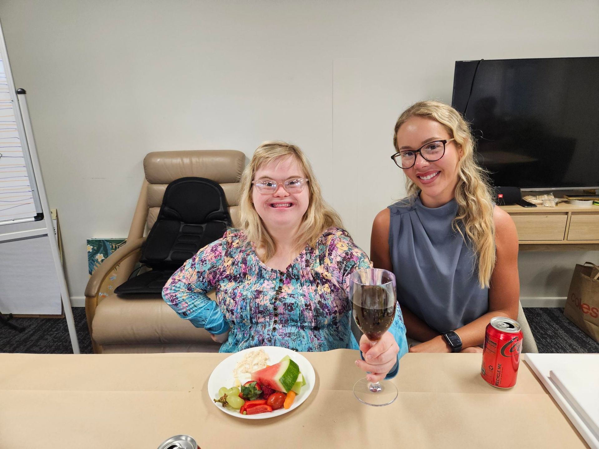 A Man In A Yellow Shirt Is Singing Into A Microphone — Advanced Therapy Mackay In Mackay, QLD 