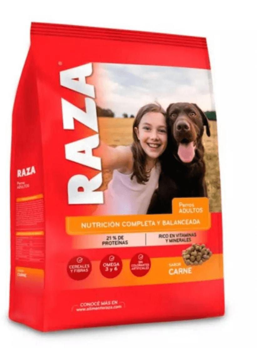 Bolsa roja de comida para perros "RAZA"